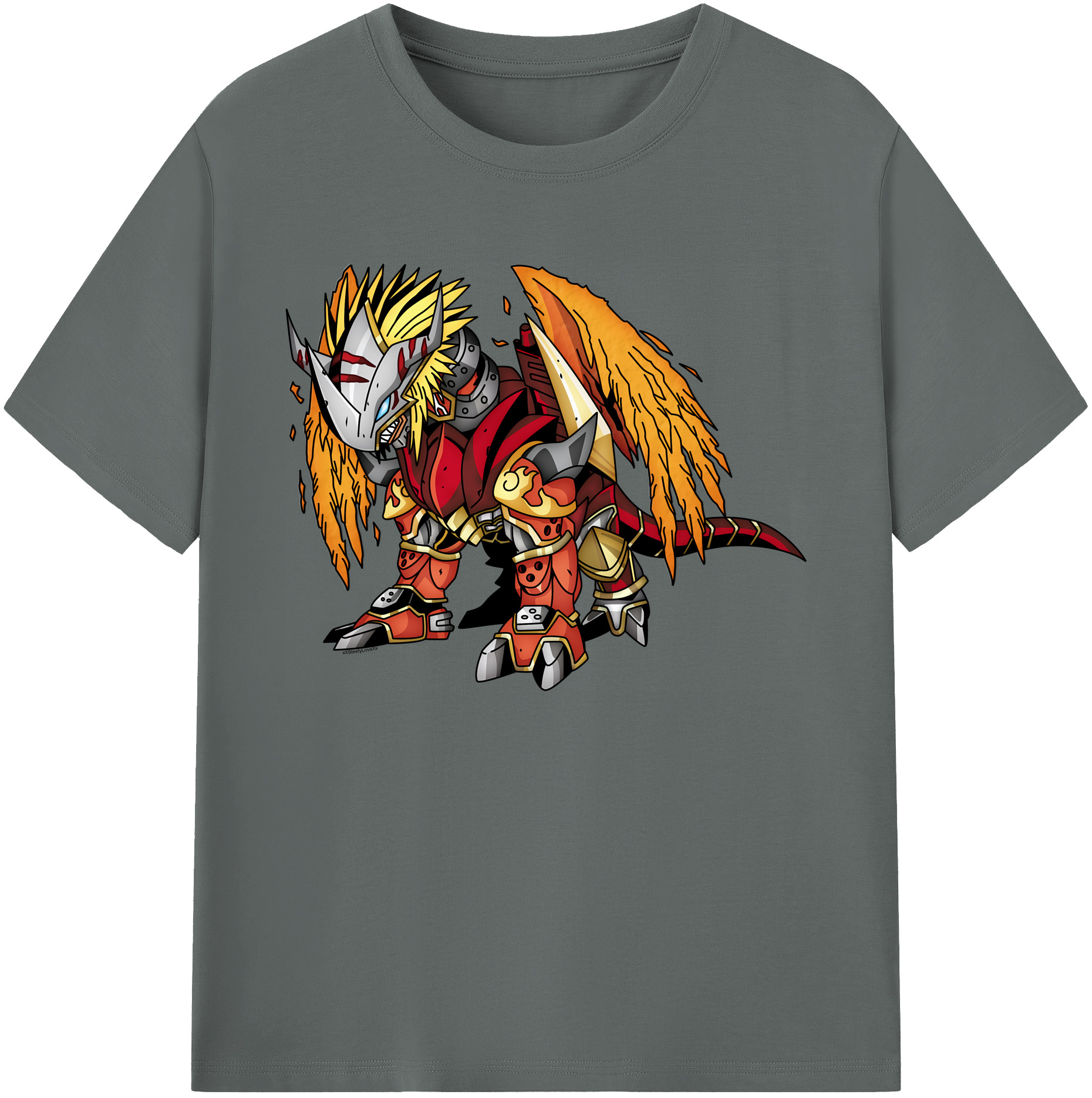 （画像用） Digimon デジタルモンスター/デジモン 綿100％ メンズ半袖Tシャツ｜肌触りやわらか＆通気性